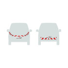 Opel Combo E / Peugeot Partner III, L & L+, Heckklappe, 2018/10 - 2023/12 | Warnmarkierungssatz