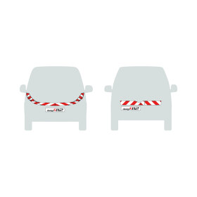 Opel Combo E / Peugeot Partner III, XL, Hecktüren, 2018/10 - 2023/12 | Warnmarkierungssatz
