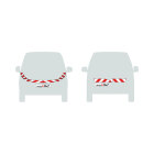 Opel Combo E / Peugeot Partner III, XL, Hecktüren, 2018/10 - 2023/12 | Warnmarkierungssatz