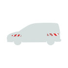 Opel Combo E / Peugeot Partner III, XL, Heckklappe, 2018/10 - 2023/12 | Warnmarkierungssatz