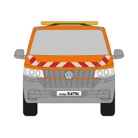 VW T6.1, tailgate, 2019/11 - 2022/12 | Warning marking set