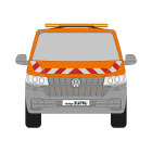 VW T6.1, tailgate, 2019/11 - 2022/12 | Warning marking set