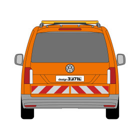 VW Caddy, Maxi, tailgate, 06/2015 - 09/2020 | Warning marking set