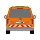 VW Caddy, Maxi, tailgate, 06/2015 - 09/2020 | Warning marking set