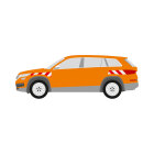 Skoda Kodiaq, MY 2020, Fahrzeuge mit SKODA Schriftzug auf der Heckklappe, 2019/03 - 2023/04 | Warnmarkierungssatz