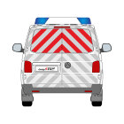 VW T5/T6/T6.1, Hecktüren, Erweiterung Kasten, 2009/10 - | Heck-Warnmarkierungssatz