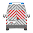 Opel Movano / Renault Master, box extension, 2010/03 - 2024/08 | Rear warning marking set
