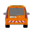 VW Caddy, rear doors, 2020/11 - | Warning marking set