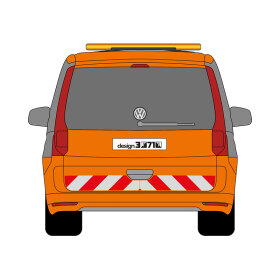 VW Caddy, tailgate, 2020/11 - | Warning marking set