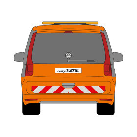 VW Caddy, Maxi, Heckklappe, 2020/11 - | Warnmarkierungssatz