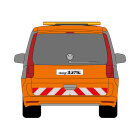 VW Caddy, Maxi, Heckklappe, 2020/11 - | Warnmarkierungssatz
