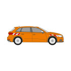 Audi A3, 8Y, Sportback, 2020/05 - 2024/03 | Warnmarkierungssatz