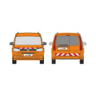 VW Caddy, Maxi, Hecktüren, 2020/11 - | Warnmarkierungssatz