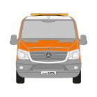 MB Sprinter, Fahrerhaus, 2013/09 - 2018/05, DIN-Plus | Flächen-Folierungssatz Gegossene Hochleistungsfolie (Oracal970) Kommunalorange (RAL2011)