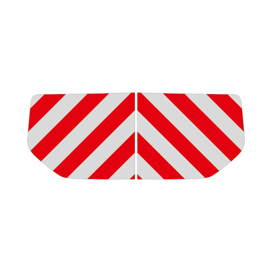 Ford Transit Custom, rear doors, box extension, 2012/04 - 2023/07 | Rear warning marking set