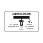 Aufkleber "Zugwinkel Schäkel" 85 x 50 mm