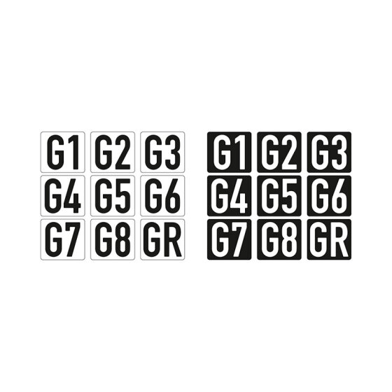 Aufkleber-Set "Geräteraumkennzeichung" | 30 mm