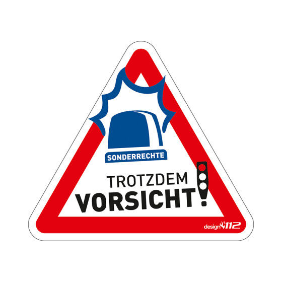 Aufkleber "Sonderrechte - Trotzdem Vorsicht"