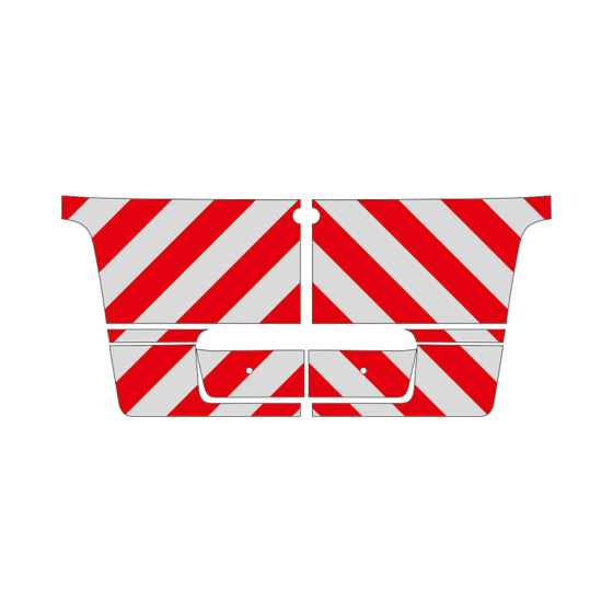MB Vito, Kombi, Heckklappe, 1996 - 2003  | Heck-Warnmarkierungssatz