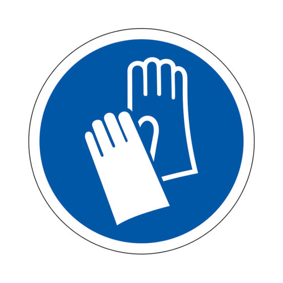 Handschuhe benutzen – Gebotszeichen