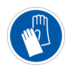 Handschuhe benutzen – Gebotszeichen