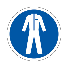 Gebotsaufkleber "Schutzkleidung benutzen"