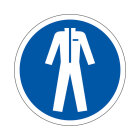 Gebotsaufkleber "Schutzkleidung benutzen"