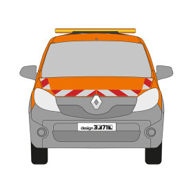 Renault Kangoo, short, tailgate, 2013/06 - 2020/12 | Warning marking kit