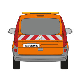 Renault Kangoo, short, tailgate, 2013/06 - 2020/12 | Warning marking kit