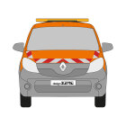 Renault Kangoo, short, tailgate, 2013/06 - 2020/12 | Warning marking kit