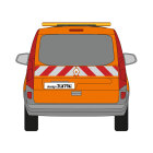 Renault Kangoo, short, tailgate, 2013/06 - 2020/12 | Warning marking kit