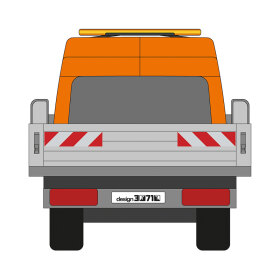 Opel Movano A, Pritschenaufbau, 2003/09 - 2010/05 | Warnmarkierungssatz