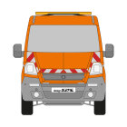 Opel Movano A, Pritschenaufbau, 2003/09 - 2010/05 | Warnmarkierungssatz