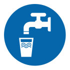Aufkleber "Trinkwasser"