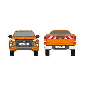 Mitsubishi L200, 2019/10 - 2022/10 | Warnmarkierungssatz