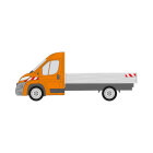 Opel Movano,C, Pritschenaufbau, 2021/10 -  | Warnmarkierungssatz Folie zur Direktmontage auf der Pritsche (glatter Untergrund)