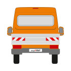 Opel Movano,C, Pritschenaufbau, 2021/10 -  | Warnmarkierungssatz Folie zur Direktmontage auf der Pritsche (glatter Untergrund)