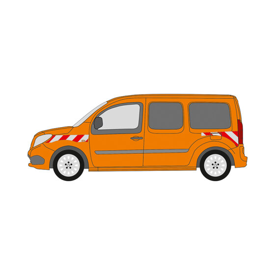 Renault Kangoo, Lang, Heckklappe, 2013/06 - 2020/12 | Warnmarkierungssatz