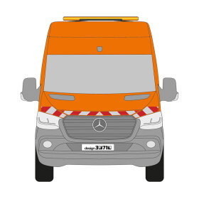 MB Sprinter mit Seitenblinker Kotflügel vorne, 2018/06 - | Warnmarkierungssatz