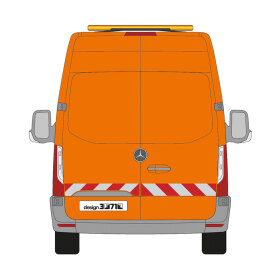 MB Sprinter mit Seitenblinker Kotflügel vorne, 2018/06 - | Warnmarkierungssatz