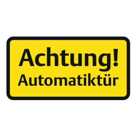Aufkleber "Achtung! Automatiktür" 70 x 35 mm