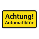 Aufkleber "Achtung! Automatiktür" 70 x 35 mm