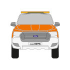 Ford Ranger, 2016/02 - 2022/10, DIN-Plus | Surface wrapping kit Cast high-performance film (Oracal 970) Municipal orange (RAL2011)