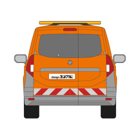 MB Citan, W420, L1, Hecktüren, 2021/10 - | Warnmarkierungssatz