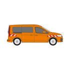 Ford Tourneo Connect, rear doors, L2, 2022/05 - | Warning marking kit