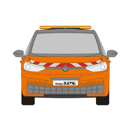 VW ID.3, 2019/11 - 2022/12, nur Front und Heck | Warnmarkierungssatz