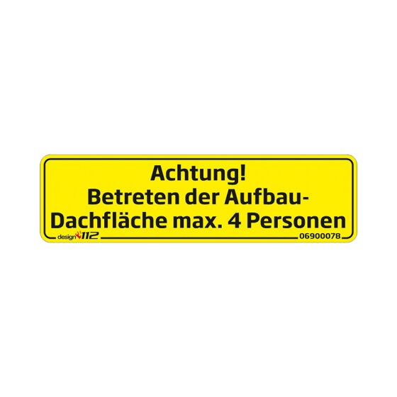 Aufkleber "Betreten der Dachfläche" 90 x 25 mm