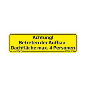 Aufkleber "Betreten der Dachfläche" 90 x...