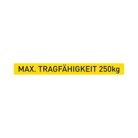 Aufkleber "Maximale Tragfähigkeit 250 kg"