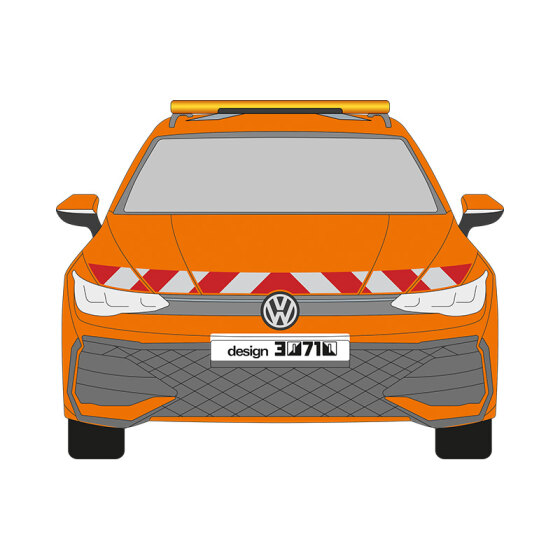 VW Golf 8, Variant, 2019/12 - 2024/02, Front und Heck | Warnmarkierungssatz